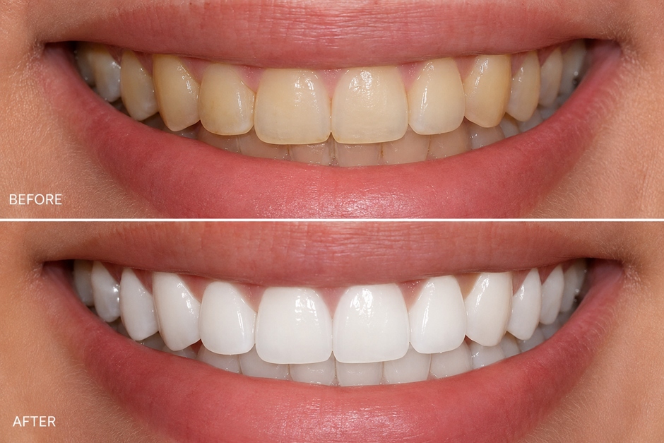 Teeth Whitening Smile Transformation Before & After